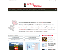 Tablet Screenshot of contestsincanada.com